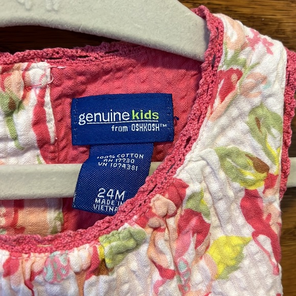 Excellent condition Oshkosh Genuine Kids seersucker dress | 24 months - Picture 5 of 6